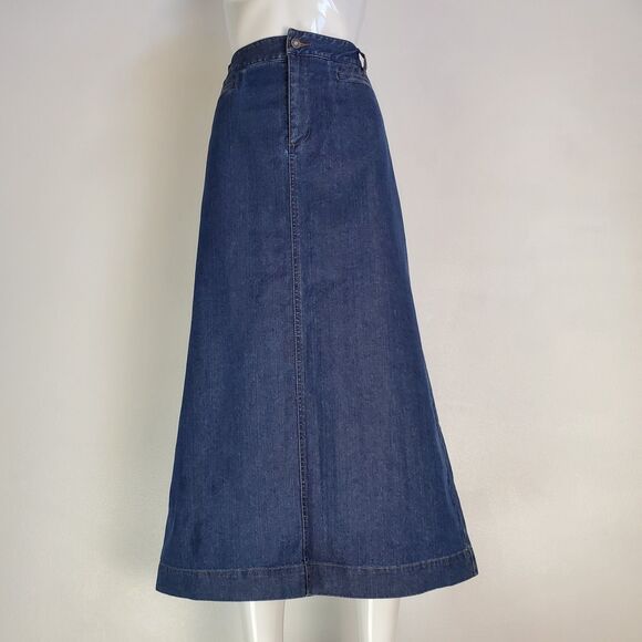 Vintage Y2K Liz Claiborne Plus Size Denim Maxi Skirt - Picture 1 of 8